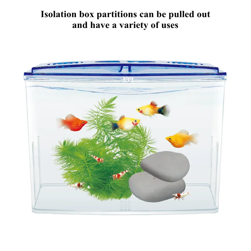 Double-Deck Clear Fish Tank Fish Breeding Isolation Box Aquarium Hatchery Incubator Holder Fish House Home Aquarium Accessories