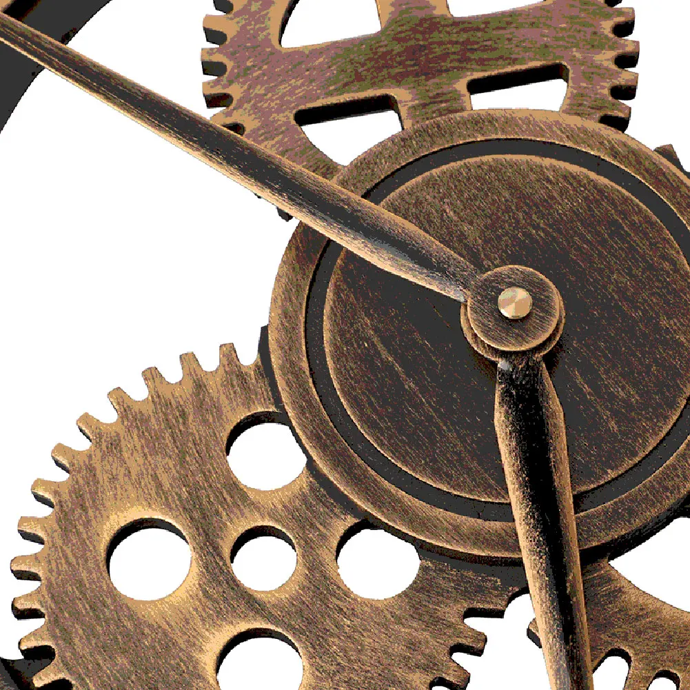 HOT SALES!!!New Arrival 40cm Gear Industrial Style Quartz Wall Clock Sticker Living Room Decoration Wholesale Dropshipping
