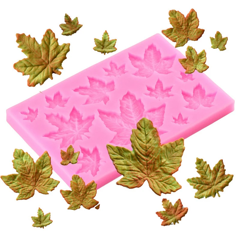 

3D Silicone Baking Mold DIY Butterfly Maple Leaf Mould Chocolate Fondant Cake Decorating Tool Temperature Resistance