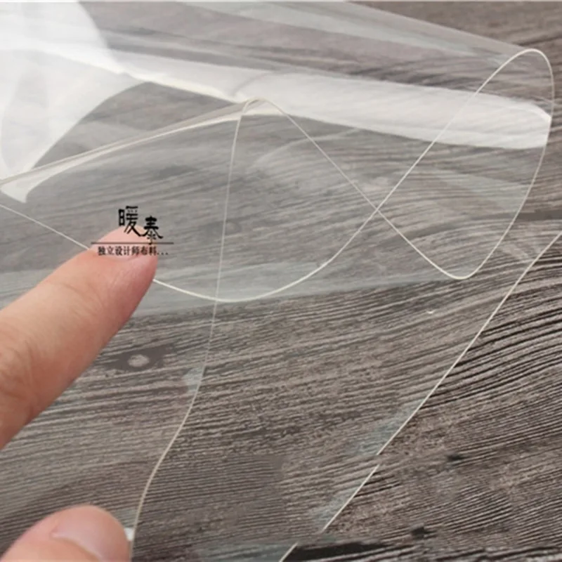 Transparent TPU Fabric PVC Waterproof DIY Raincoat Windbreaker Crystal Bag Decor Plastic Clothes Designer Fabric 0.4 and 0.5 mm