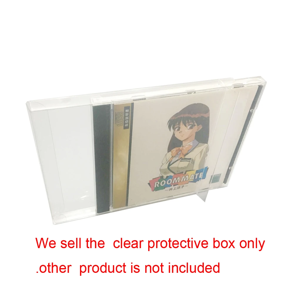 

50pcs Transparent clear protective storage box 1CD protect case for Sega Saturn SS for Genesis 6 game carrtriage Retail Box