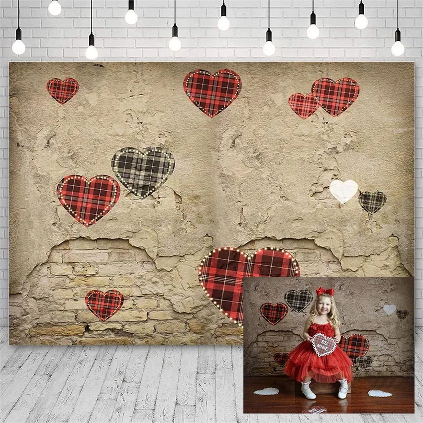 

Avezano Valentines Day Backgrounds Baby Photo Booth Backdrop Love Rose Hearts Vintage Shabby Wall Photography Studio Drops Vinyl