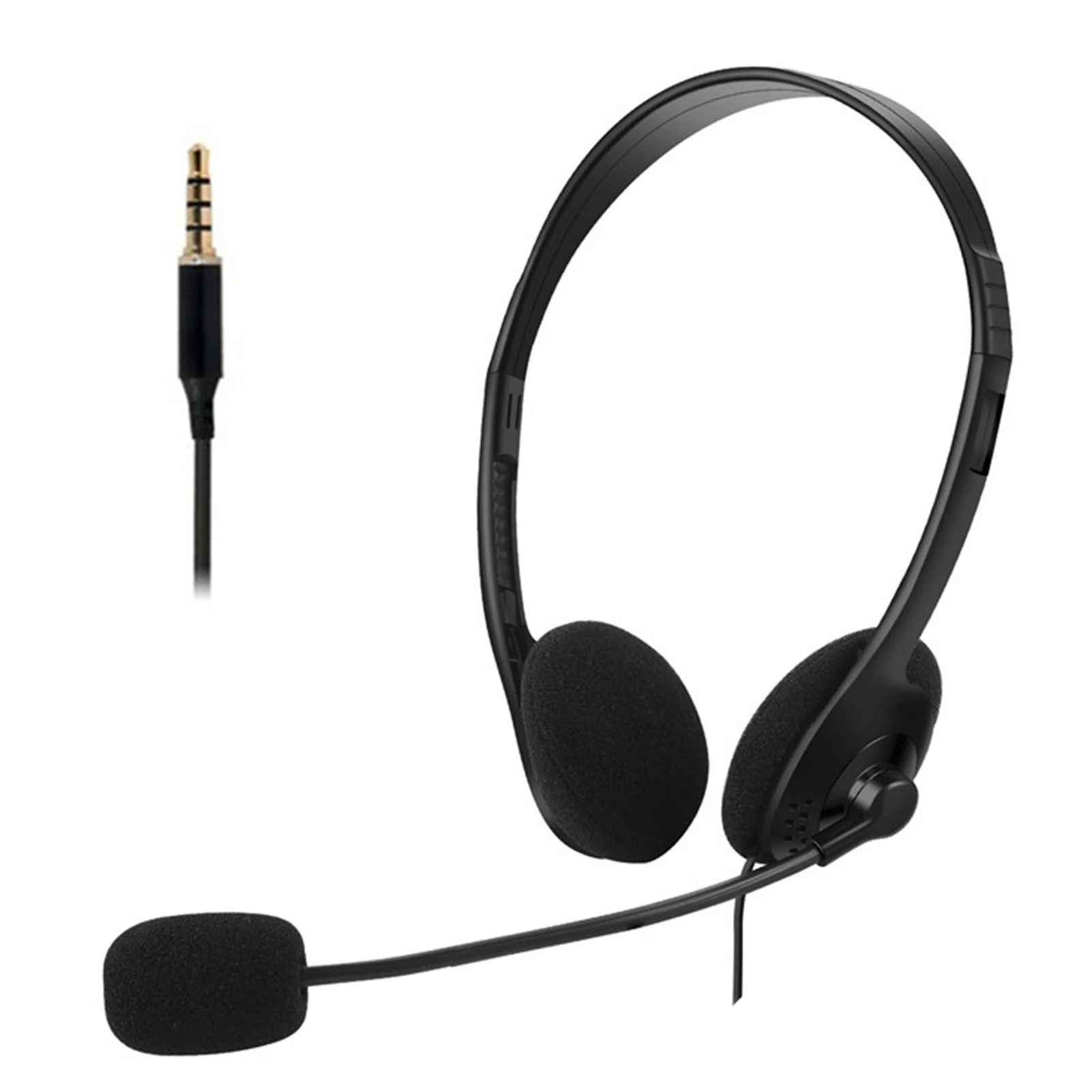 New USB Headset with Microphone for PC 3.5mm Business Headsets with Mic Mute Noise Cancelling for Call Center Headphones