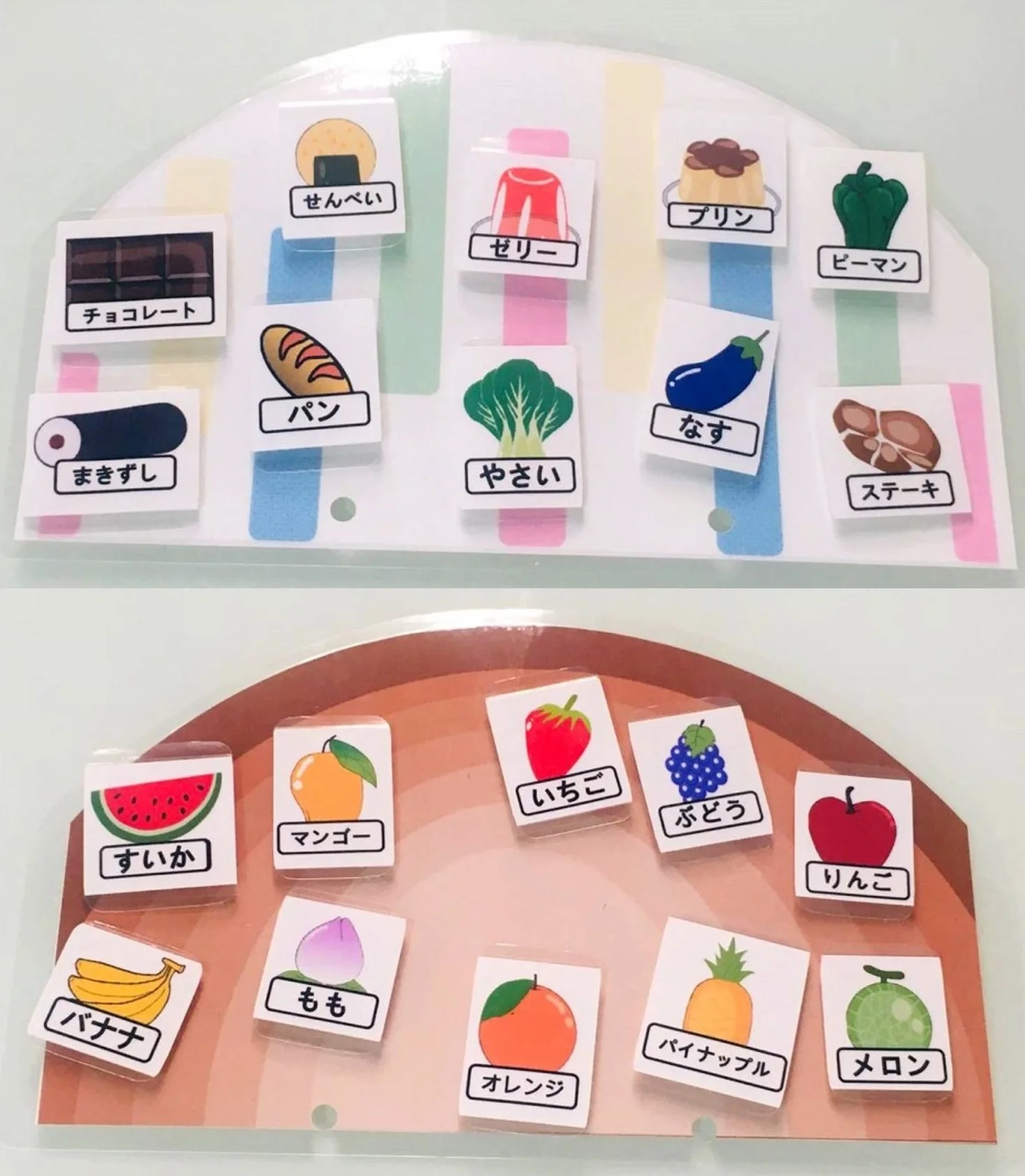 20 PCS Parent Child Kids Baby Japanese Word Cards Daily Food Fruits Knowledge Picture Learning Word Book Card Age 0-3