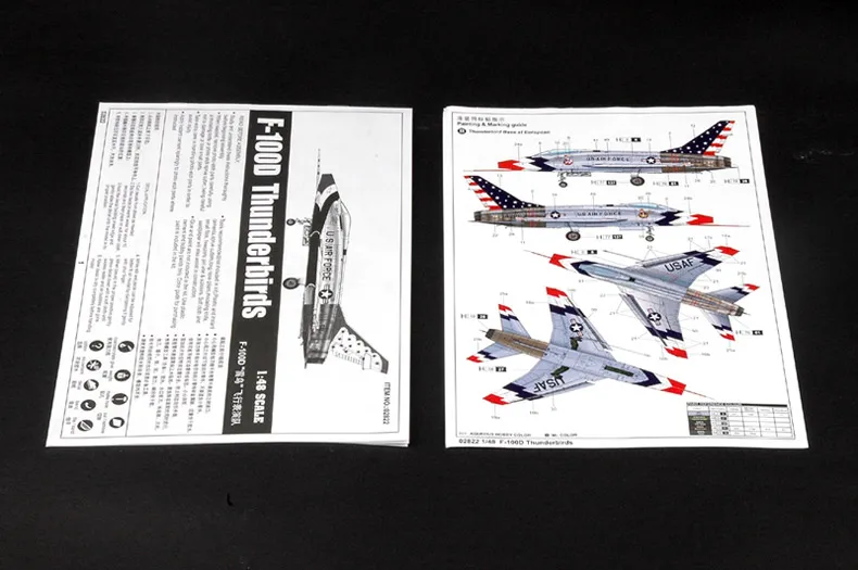 Trumpeter 02822 1/48 USAF F100D F-100D Thunderbirds Air Show aereo aereo giocattolo aereo Kit modello di assemblaggio in plastica