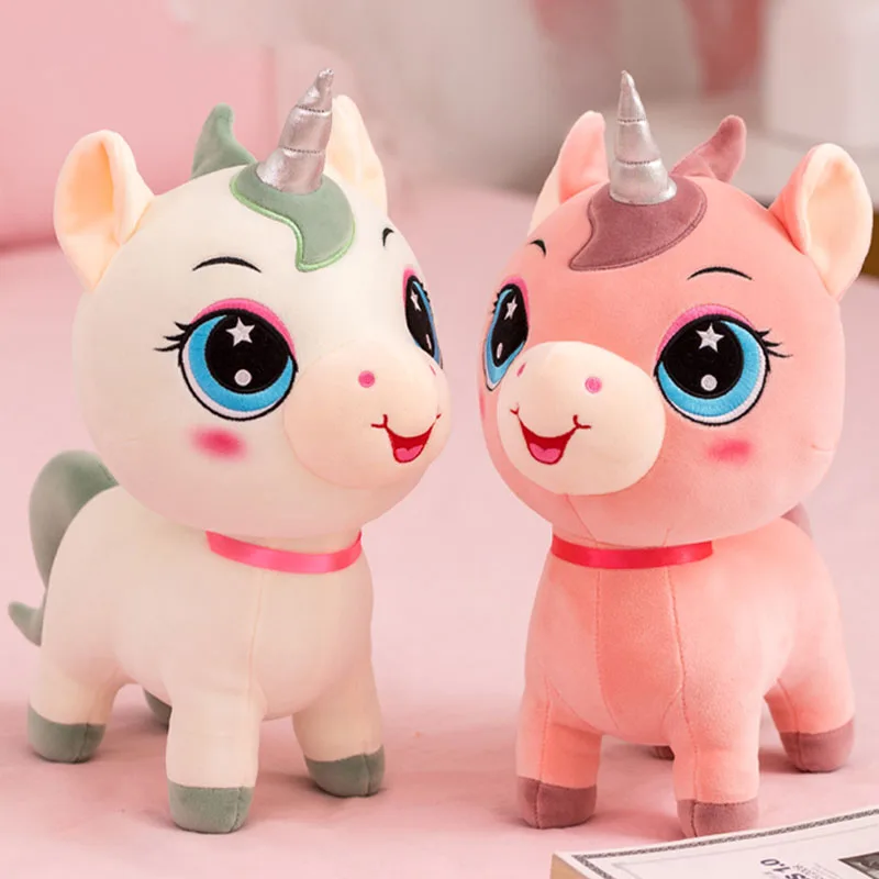 Oreiller en peluche confortable pour enfants, jouets licorne de dessin animé, cadeaux pour garçons et filles