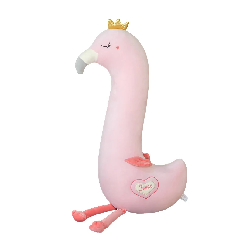 Giant Cute Flamingo Plush Toy Long Plush Pillow Kid Toys Stuffed Plush Animal Girl Christmas Gifts Toys for Children Home Decor