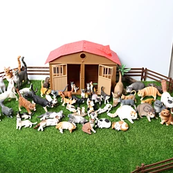 Simulation Hand Painted Cat Craft Figures Small Animal Statues, Pretend Play Collection Toy Indoor Home Party Ornament for Kids