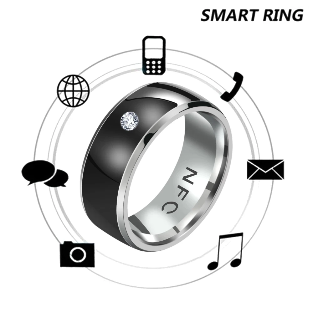 NFC Smart Ring For Men Multifunctional Titanium Steel Waterproof Intelligent Digital Technology Ring Tarnish Free Jewelry KBR45