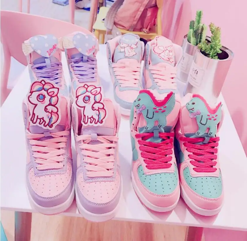 sweet lolita anime cosplay Anime lolita shoes cartoon mould pink princess women shoes high help student cosplay shoes