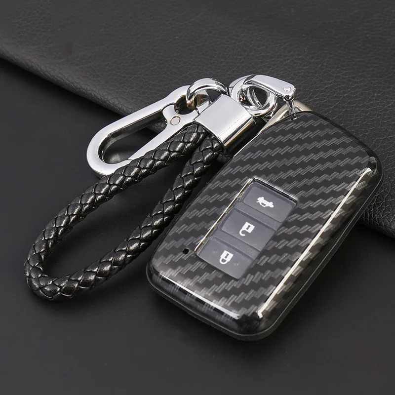 Carbon Car Key Cover Case bag For Lexus NX GS RX IS ES GX LX RC 200 250 350 LS 450H 300H Key Case keychain keyring Accessories