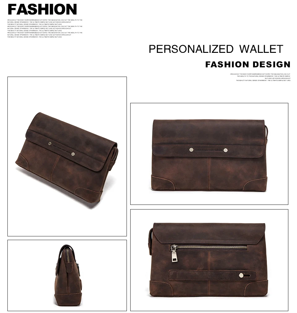 Luxus Rindsleder Herren Clutch iPad Mini 4 5 6 iPhone Clutches für männliche Männer Brieftasche Mode große Kapazität Geldbörse Geschenk – Detail 8