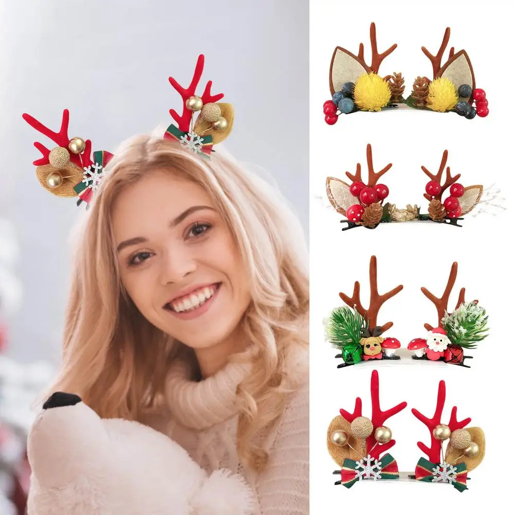 Christmas Reindeer Antlers Headband Christmas Hair Clip Fashionable Christmas Hair Accessories For Girls For Cosplay Christma