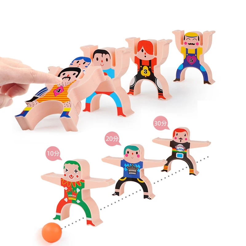 Hercules Evenwichtige Gestapeld Hoge Piramide Bouwstenen Voetbal Speelgoed Playhouse Ouder Kind Spel Cartoon Action Figure Kids Gift