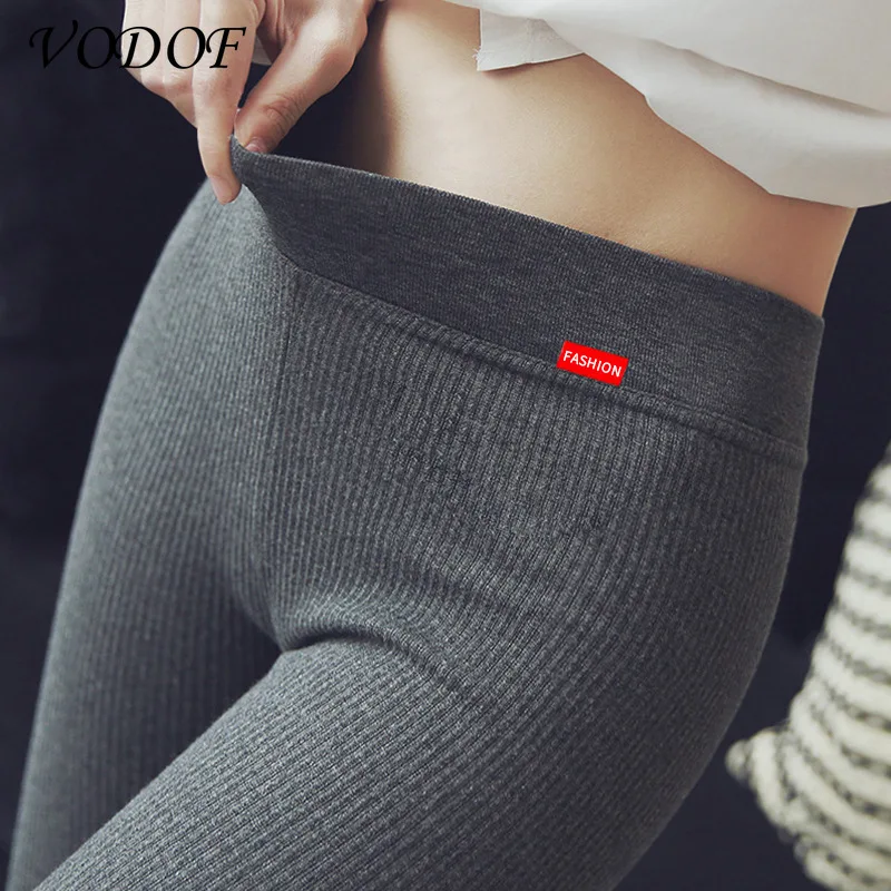 VODOF 2021 Women Leggings  Pants Hight Waist Leggings Women Solid Color Legging Comfortable Keep  Stretchy Legging