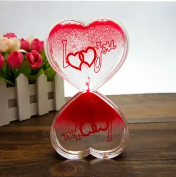 Hourglass with heart design Gel quality material Gift,Love, Camping,home, school, Car, hotel, restaurant ,Ships from Turkey