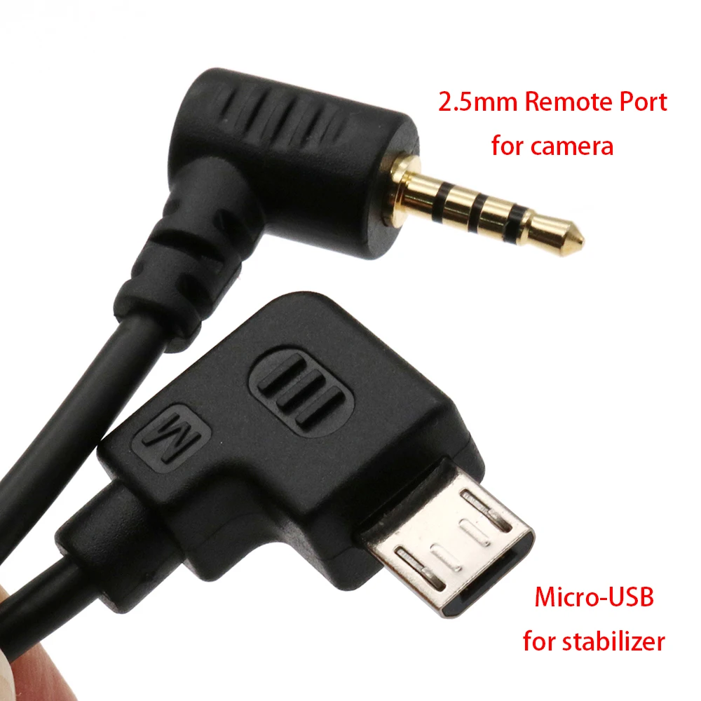 For Zhiyun Crane 2 / Crane Plus / Crane-M to Panasonic GH4 GH5 G7 G9 etc.,25cm Control Cable Micro-USB to Panasonic 2.5mm Remote