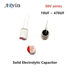 10Pcs DIP Solid Electrolytic Capacitor 50V 4.7UF 10UF 22UF 33UF 47UF 68UF 100UF 220UF 330UF 470UF