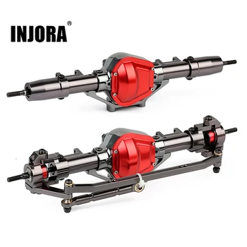 INJORA RC Car CNC Metal Front/Rear Axle 1:10 RC Rock Crawler Car Axial SCX10