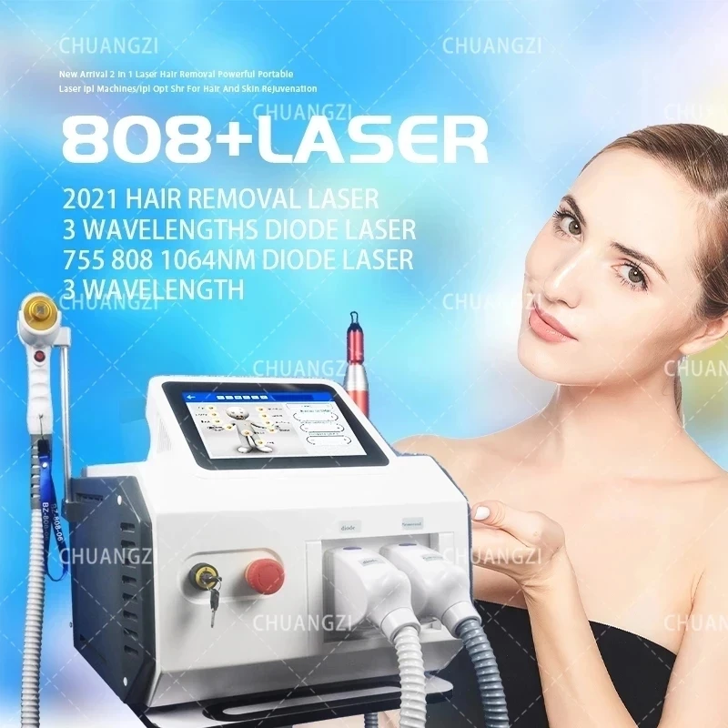 Hot Selling 2-in-1 Multifunctional Beauty Machine 2000W High Quality Diode Laser Hair Removal Tattoo Removal Picosecond