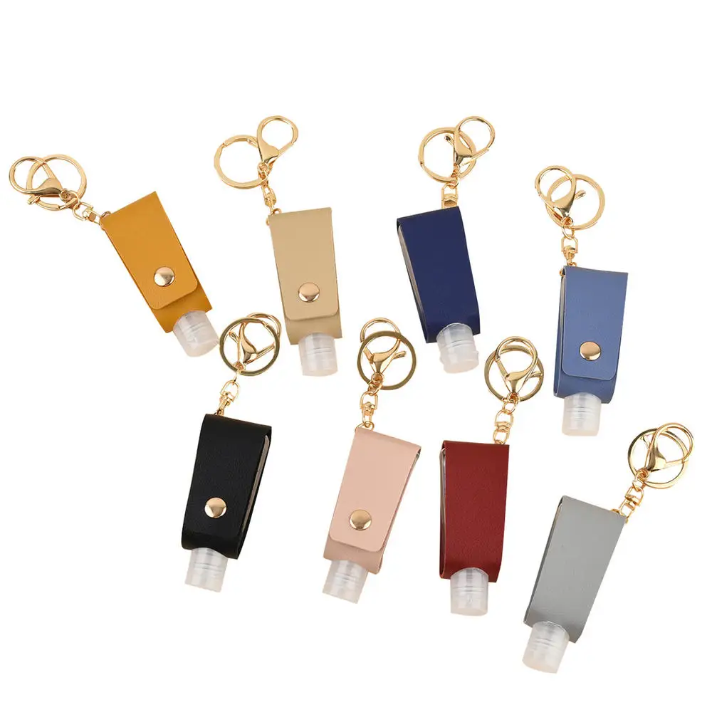 Portable Keychain Hand Sanitizer Holder Travel Bottle 30ml Refillable Bottle Containers Reusable Bottles with Keyring New 2020