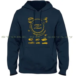 Z Badge And Z'S - Gold Streetwear Sport Hoodie Sweatshirt Datsun 300Zx 300Z 300 Zx Fairlady Nissan Z31 Power Turbo T Roof Cars