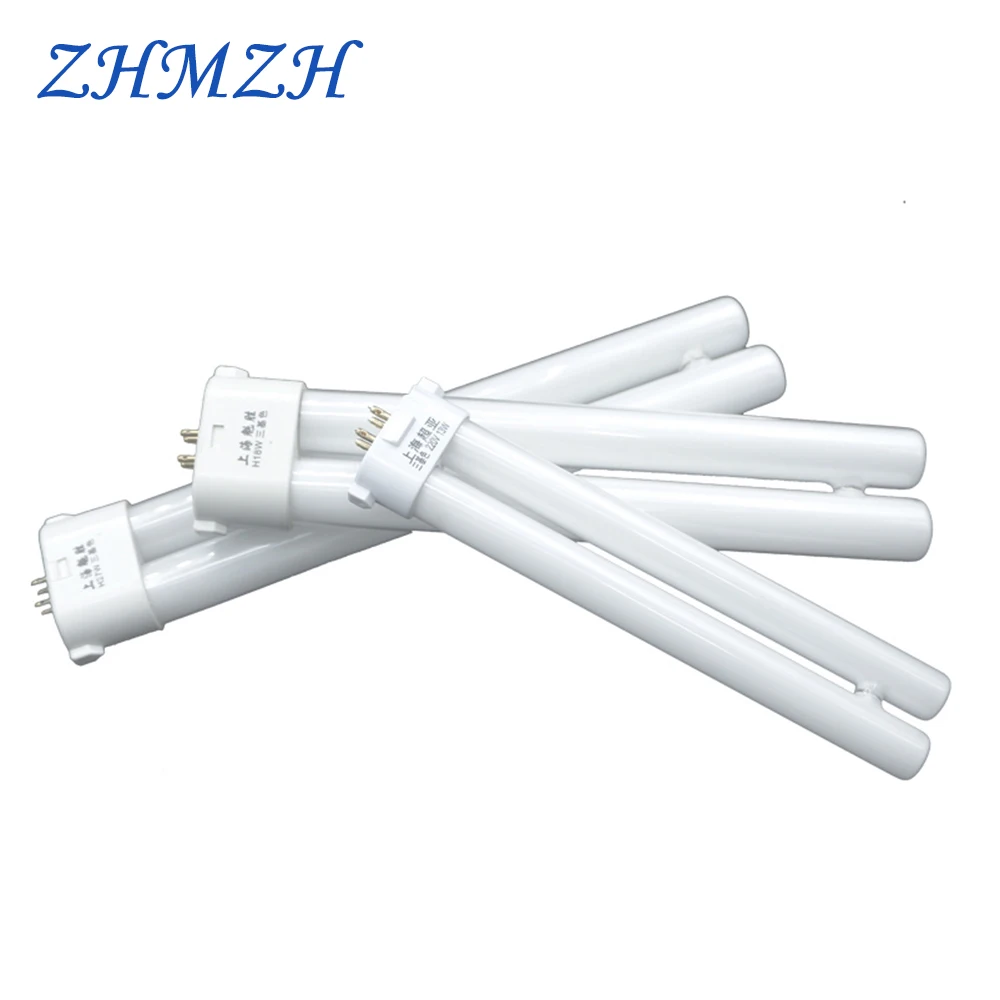 ZHMZH Square Four-pin Trichromatic Tube Fluorescent Lamps Four Needles Desk Lamp Tubes Eye-protection Lights 13W 18W 27W