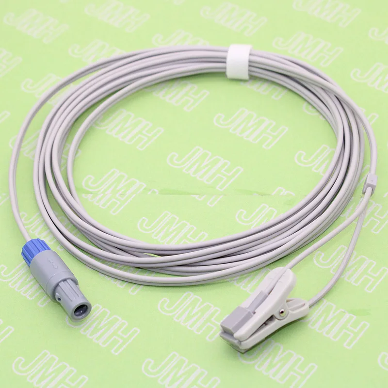 For double groove Edan Pulse Oximeter monitor the Adult/Pediatric/Neonate spo2 sensor,6pin redel finger probe cable.