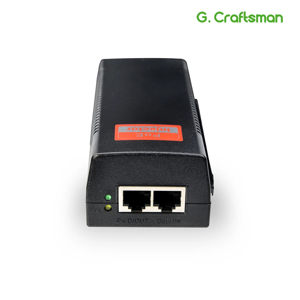 POE IEEE 802.3af 10/100/1000Mbps แหล่งจ่ายไฟ100V-240V เอาต์พุต48V-56V 45 + 78-