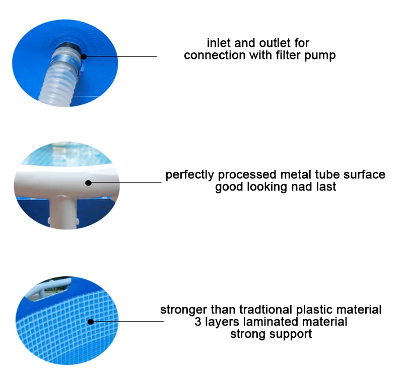 305*76cm niebieska okrągła oprawka Intex nad ziemią zestaw basenowy staw rodzina pompa do basenu z filtrem metalowa rama struktura basen