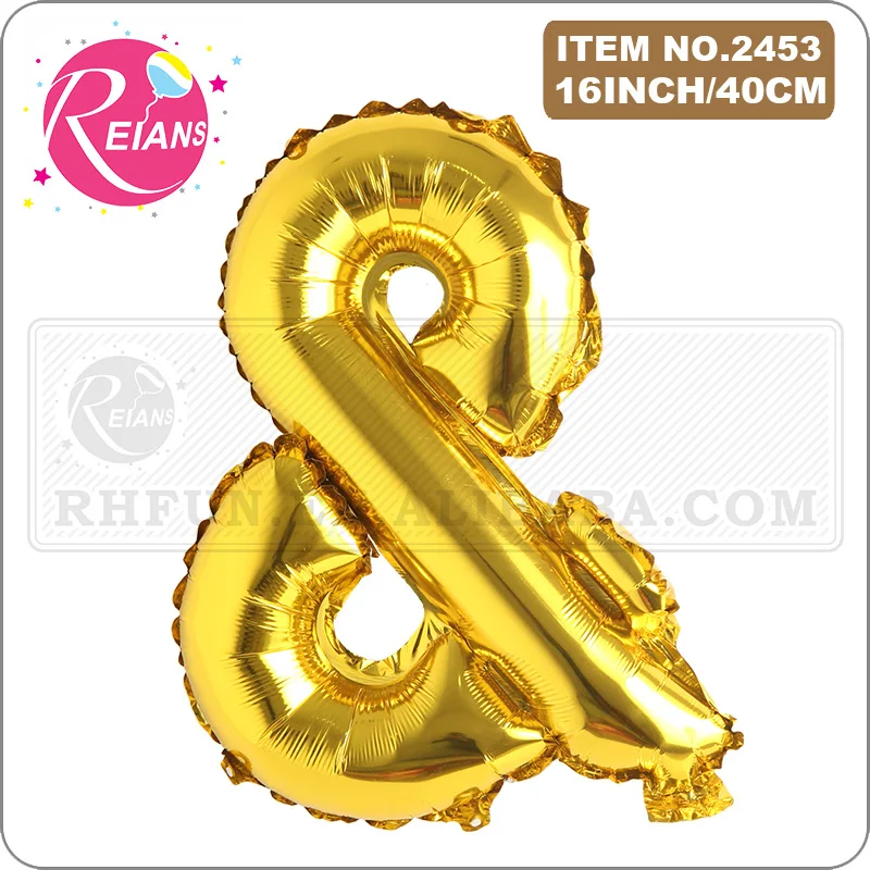 16 inch Gold Letter number Foil Balloons Inflatable Aluminum Ball Wedding Party Decoration Balloon Happy Birthday Party Supplies