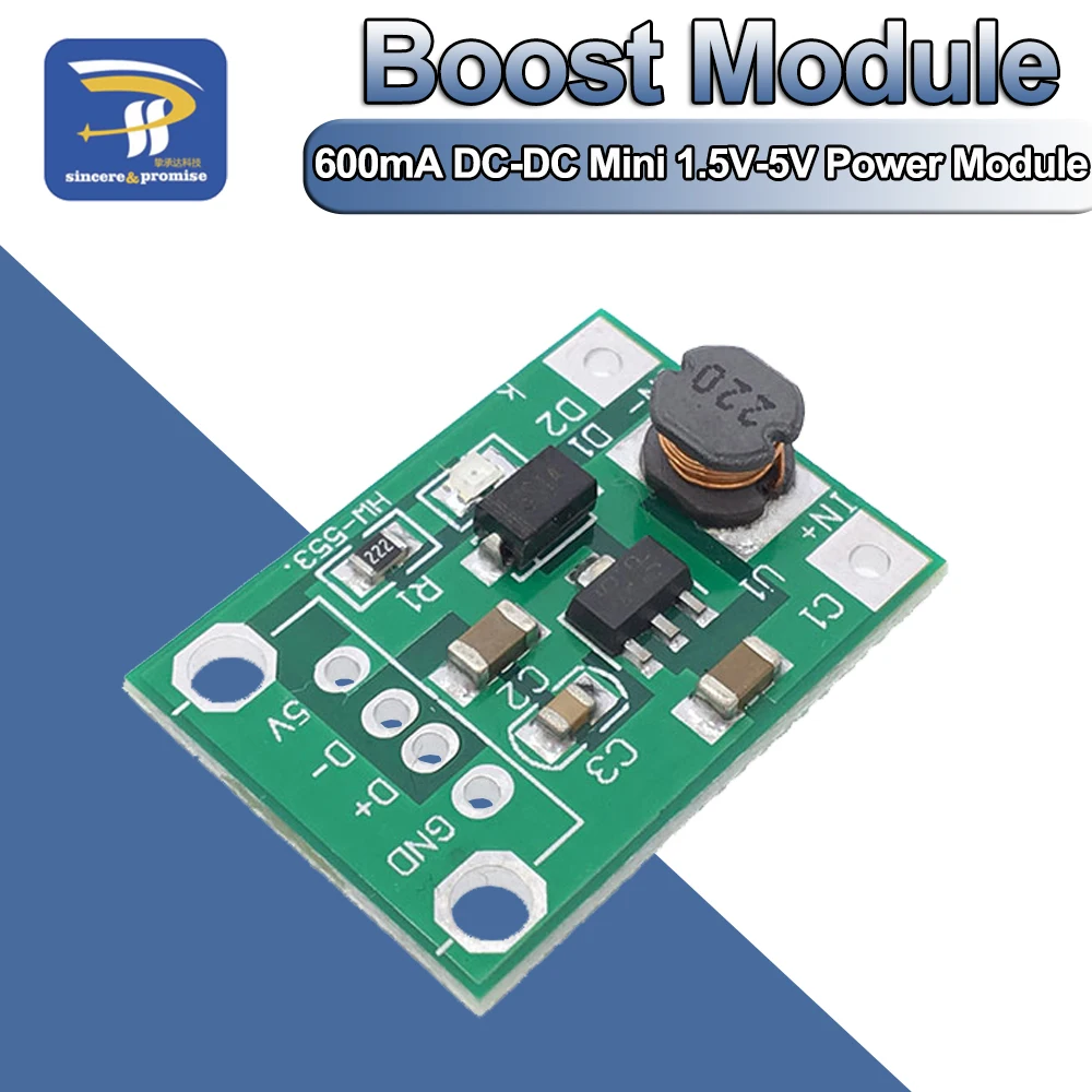 1/5/10PCS 600mA DC-DC Mini Step Up Power Module 1-5V To 5V Boost Converter For Arduino