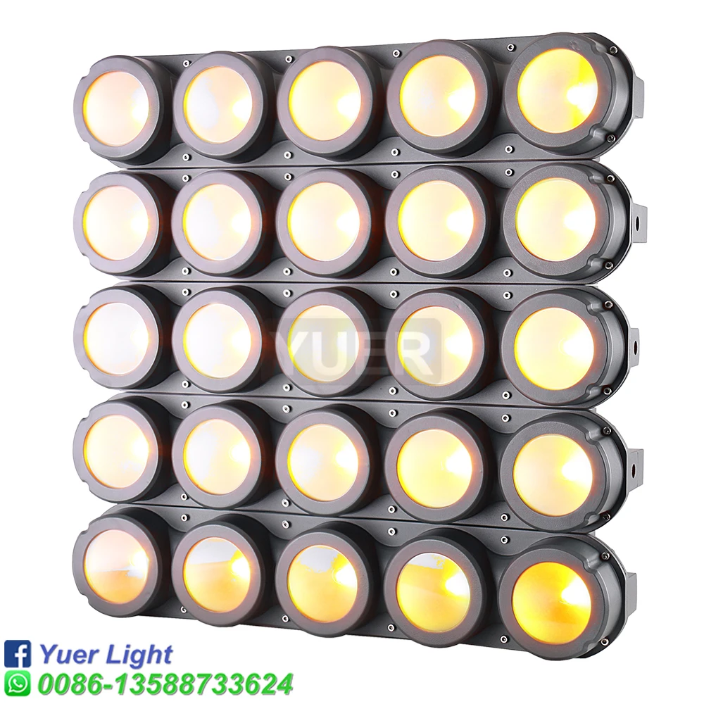 Baru Tahan Air IP65 LED COB Matriks Bar 25X30W RGBA Tahap Luar Pencahayaan Arsitektur DMX512 Seni Jaring DJ Disko 4/5/21/28/103CH