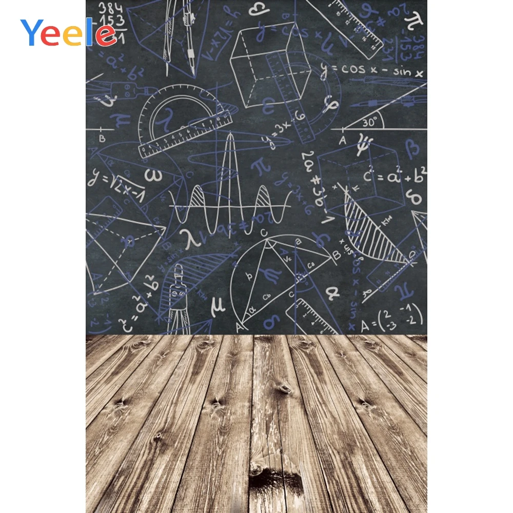 Back To School Blackboard Mathematics Floor Baby Portrait Student Photographic Background Photography Backdrops For Photo Studio