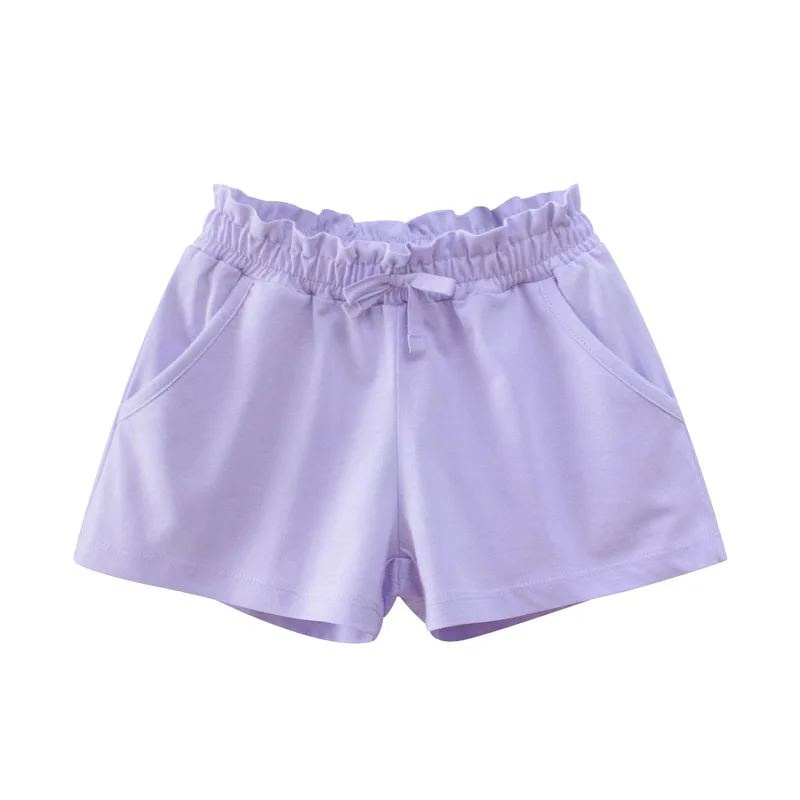 Pantalones cortos de verano para niñas, 2024 algodón, deportivos, informales, de 1 a 9 años, HK601, 100%