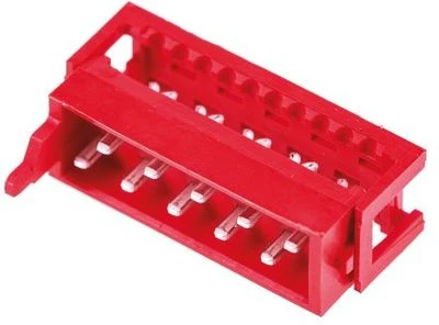 50Pcs Micromatch Red 2.54mm Pitch Double Row Female IDC Box Header Connector Sample 4P 6P 8P 10P 12P 14P 16P 18P 20P 22P 24P 26P