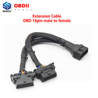 1 to 2 OBD2 Extension Cable OBD 16pin male to female For ELM327 V1.5 For VAG Auto Car Diagnostic Tool Scanner com for HUD
