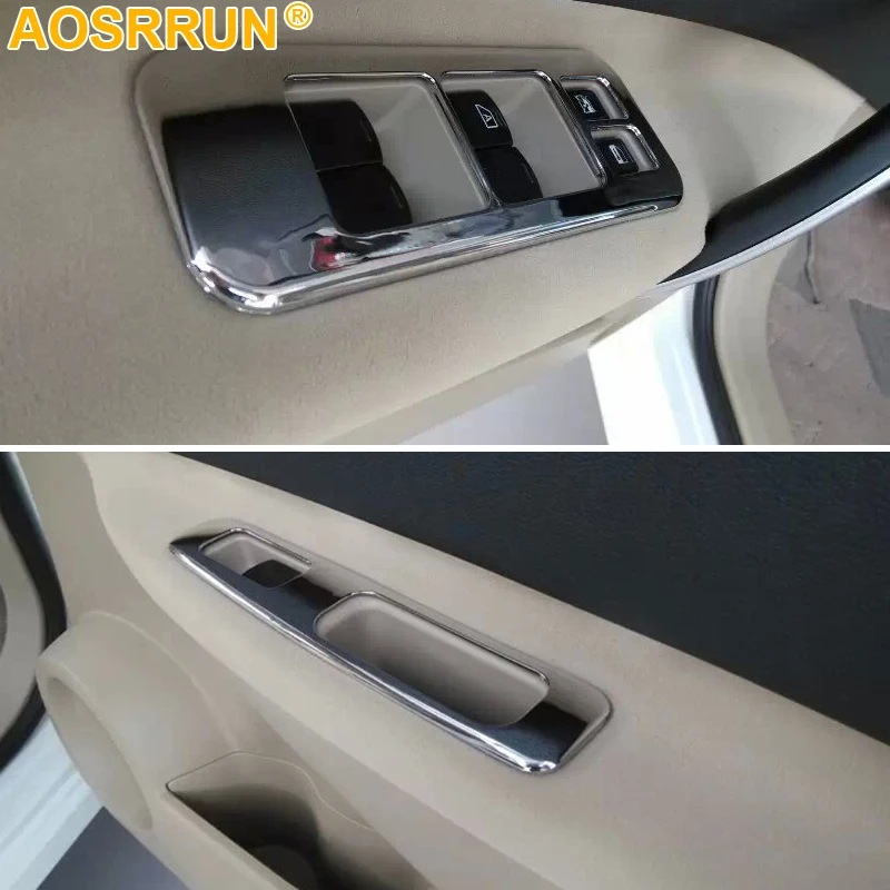 Car Stickers Of Window Lift Control Panel ABS Chrome Trim Cover For Nissan Qashqai J10 2011 2012 2013 2014