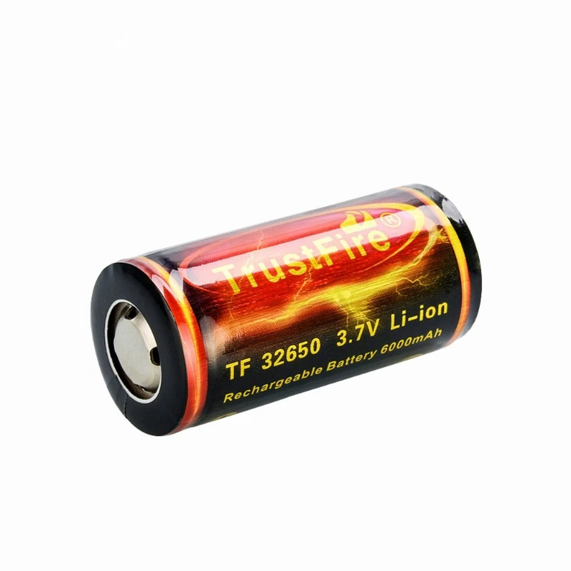 1Pc Flat Top 32650 6000mAh Li-ion 3.7V Rechargeable Lithium Battery for Flashlight and More Digital Products