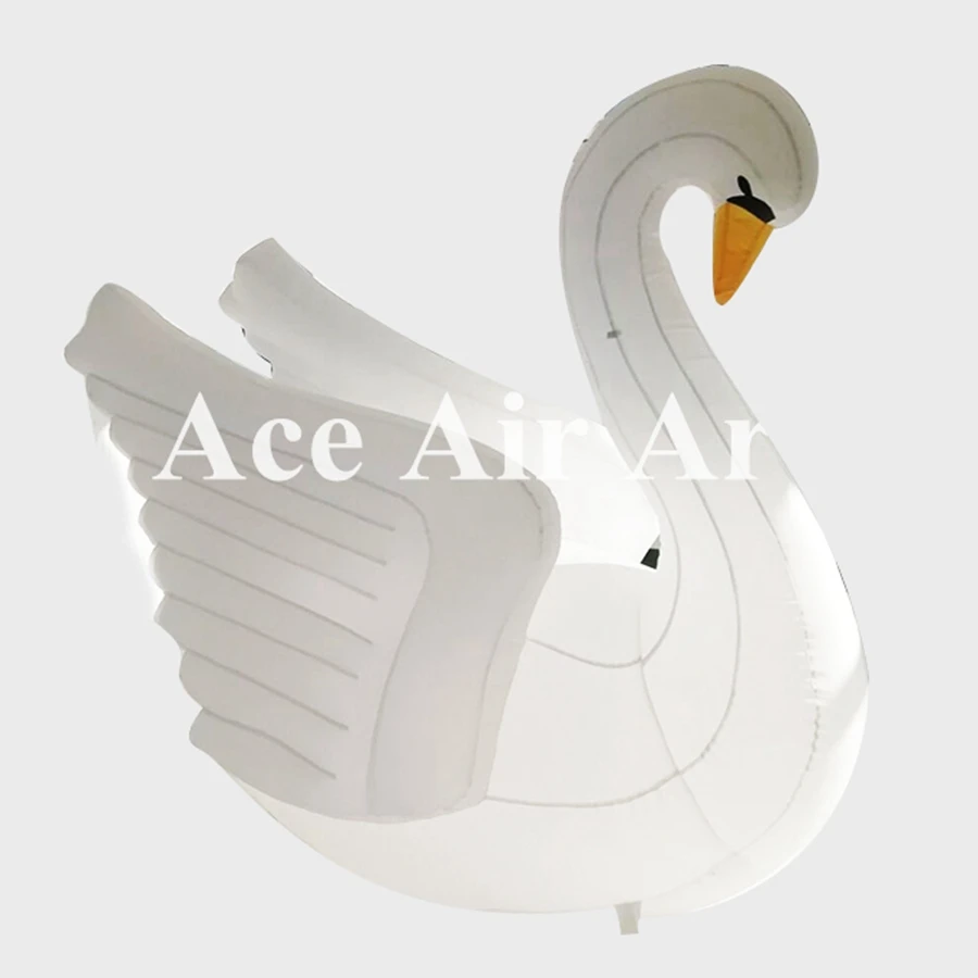 Customized Refined Giant Inflatable White Swan Replica Model for Advertising/zoo Display/Outdoor/indoor Decoration