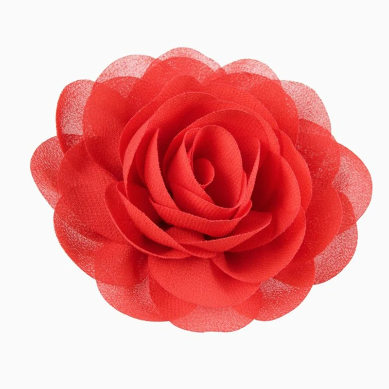20 renk kızlar şifon çiçek saç klipleri prenses gül şapkalar butik çocuk tokalar tokalarım çocuklar saç Acccessories