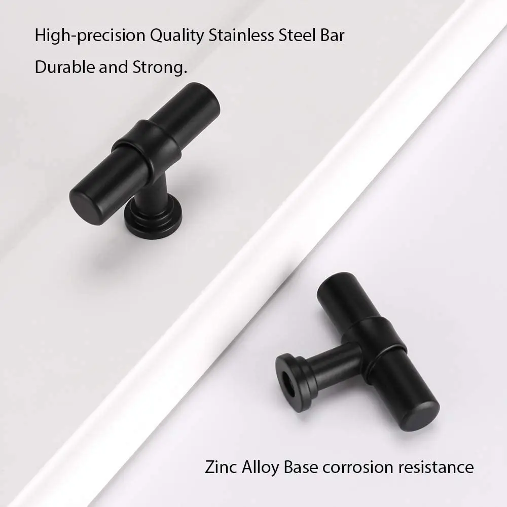 Cabinet Handles Black Drawer Pulls Stainless Steel Kitchen Cabinet Door Knobs Furniture Drawer Pull Hardware Pulls Bar Handle