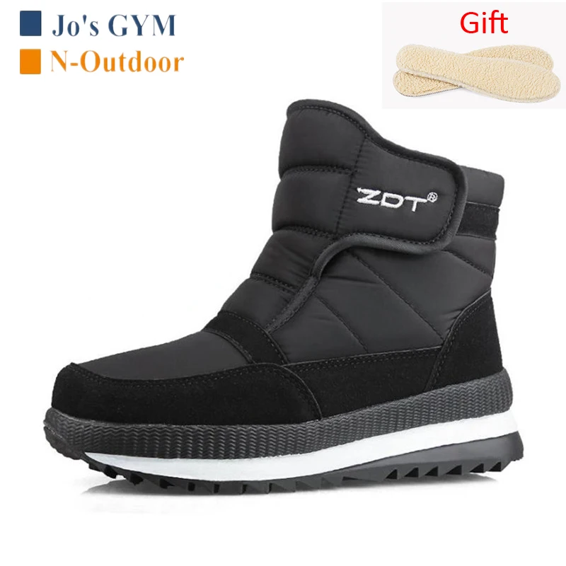 New Winter Non-slip Snow Boots Men Women\'s Waterproof Ankle Boot Large Size Thicken Warm Plush Skiing Hiking Sports Shoes Unisex