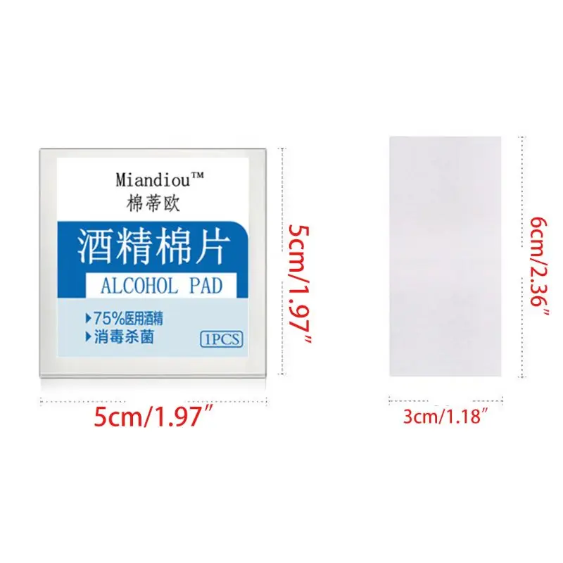 100Pcs/Box Portable 75% Alcohol Pad Household Sterilization Cleansing Wet Wipes Antibacterial Disinfection Tablet Individually