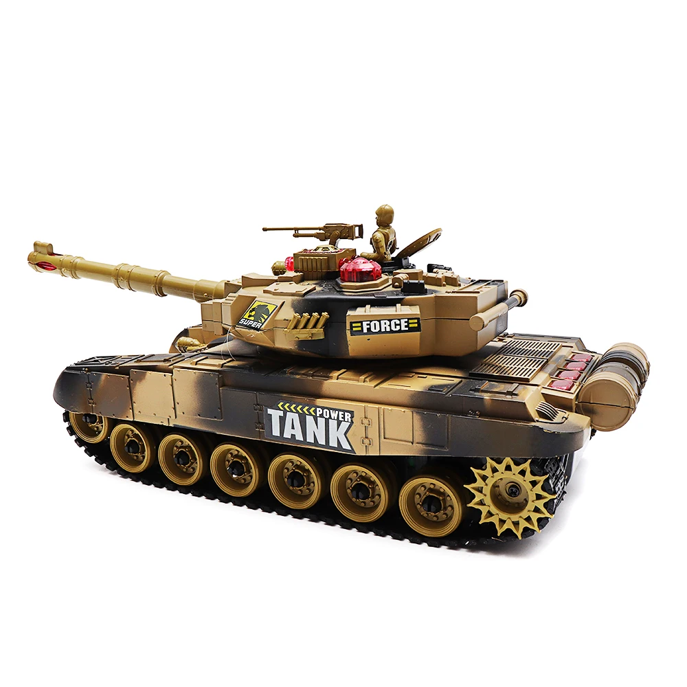 2.4G 10CH RC Tank Remote Control Toy Tank With Light Sound Toys