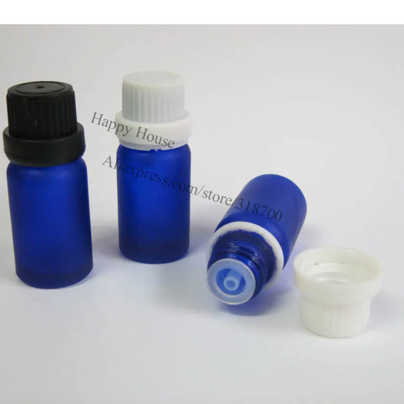 360 x 10ml Frost Blue Glass Essential Oil Bottle With Tamper Evident Cap10cc Frost Glass Essential Oil Container