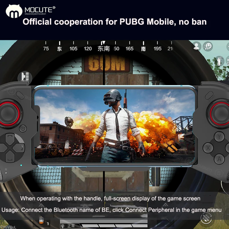 Mocute Gamepad 058 aggiornamento 060 Controller PUBG per cellulare joystick telescopici Wireless Android per iPhone IOS13.4