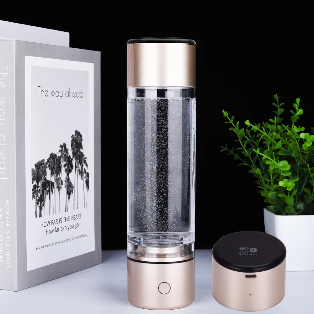 مولد مياه هيدروجين MRETOH Hertz الذكي ، زجاجة نانو يمكن أن تسمح بتنفس غاز H2 أسفل ضغط الدم وتعزيز الدورة الدموية