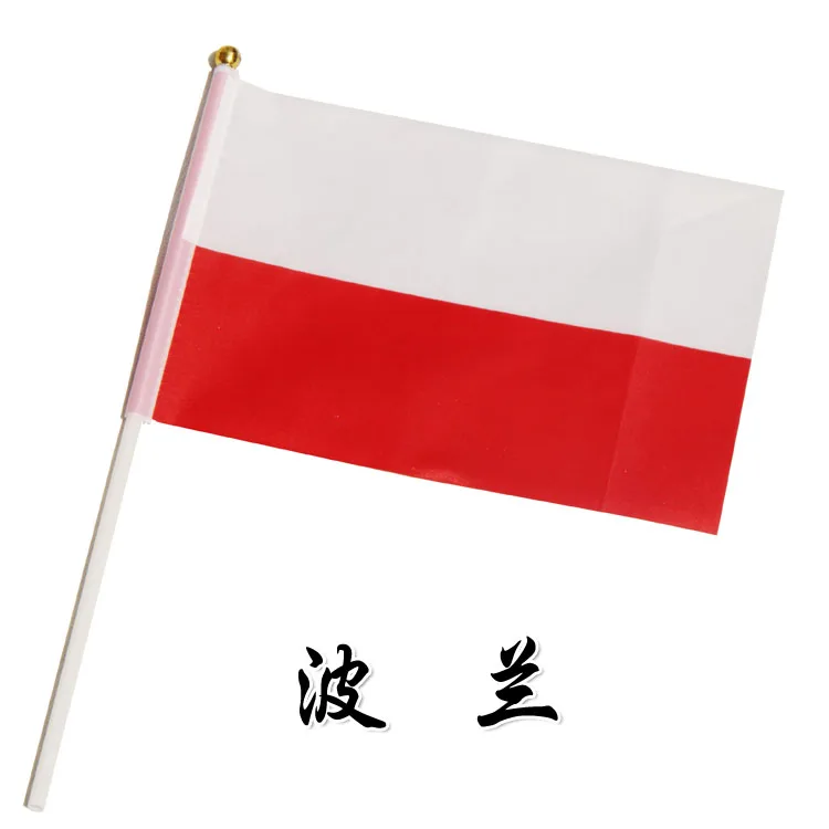 No.8 14 * 21cm Polish flag waving, Polish flag waving, flag waving