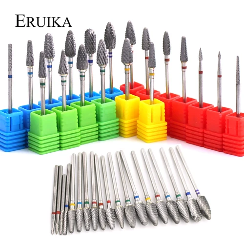 Imagen 2 del producto Máquina ERUIKA Elección 10 Estilo Nail Brocas De Carburo De Tungsteno Cortador de Uñas Lima de Uñas de Manicura Para Manicura Nail Art Accesorios